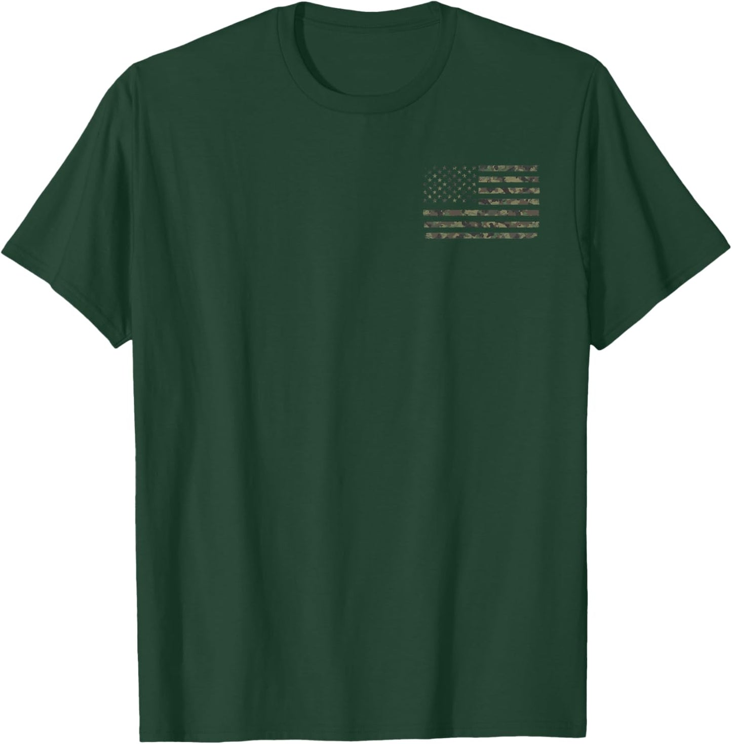 Camouflage American Flag Camo T-Shirt - T-Shirt | Forest
