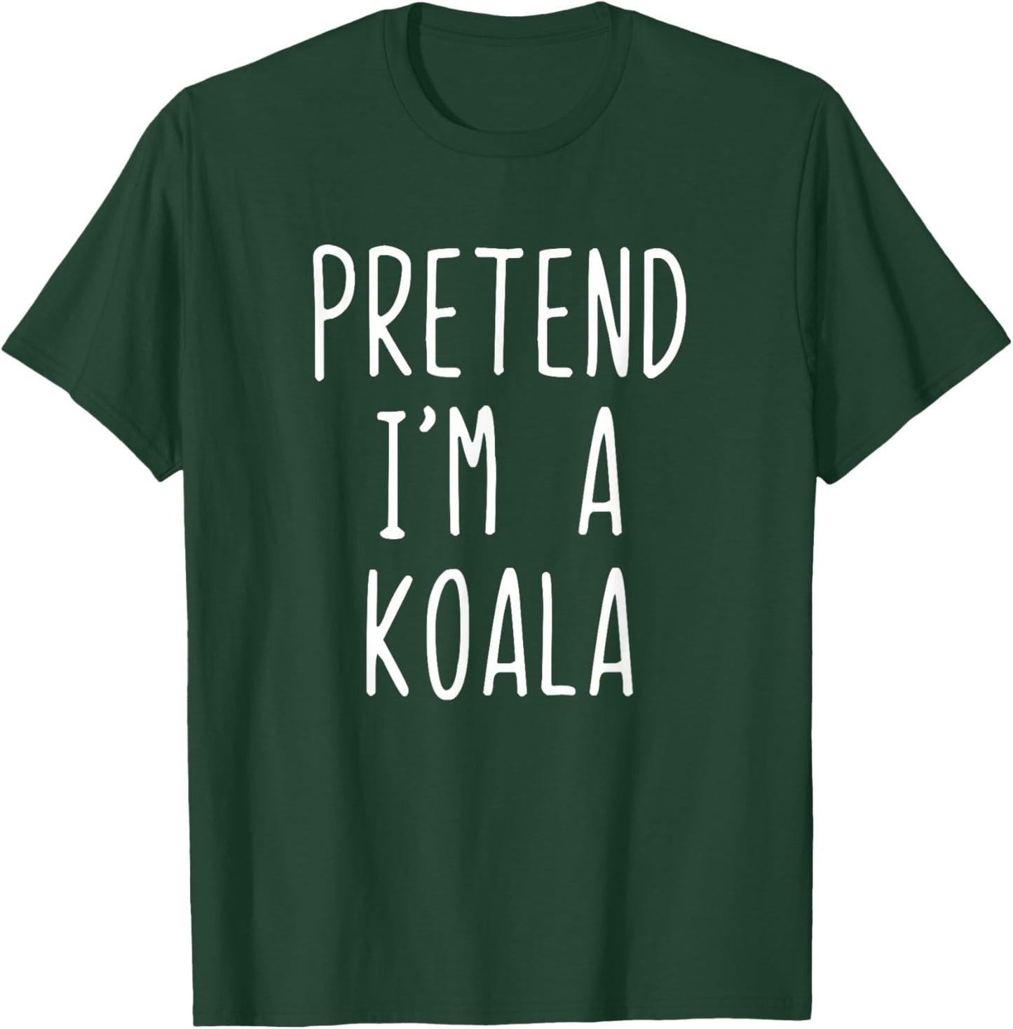 Pretend I'm A Koala Costume Halloween Funny Lazy Adult Kids T-Shirt - T-Shirt | Forest