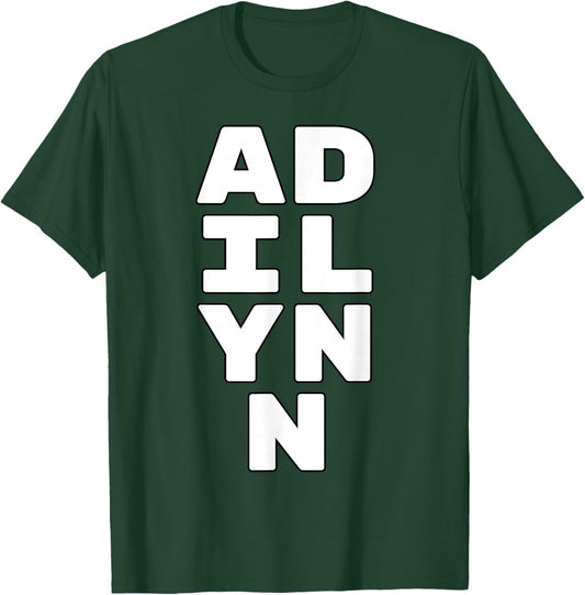 ADILYNN Personalized Retro Girls Custom ADILYNN Name T-Shirt - T-Shirt | Forest