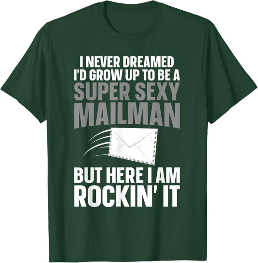 Cool Mailman Art Postal Worker Post Office Mail Man T-Shirt - T-Shirt | Forest