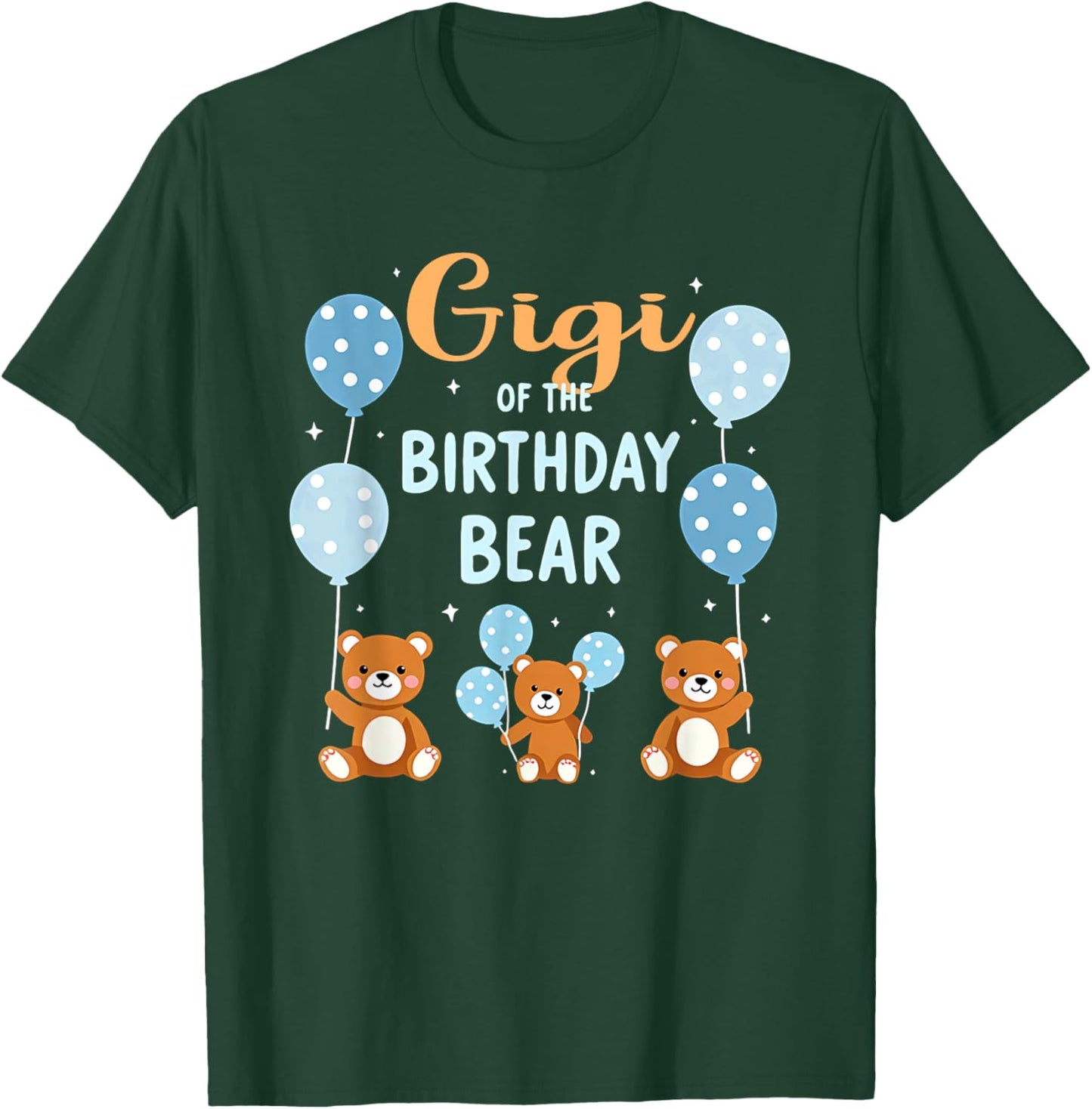 Birthday Bear Grandmother Gigi Of The Birthday Boy T-Shirt - T-Shirt | Forest