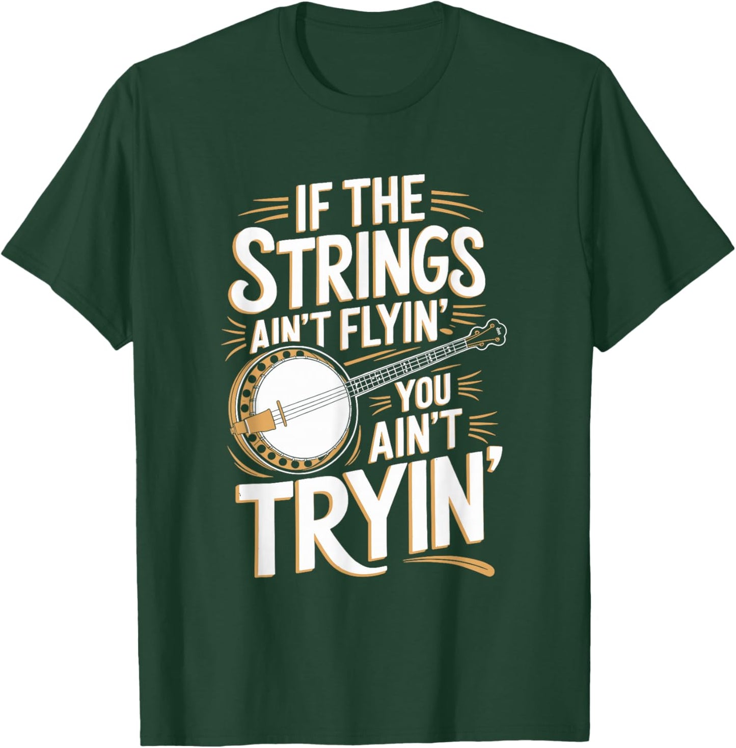 Banjo Fingerpicking - Bluegrass Folk Country Music Banjo T-Shirt - T-Shirt | Forest