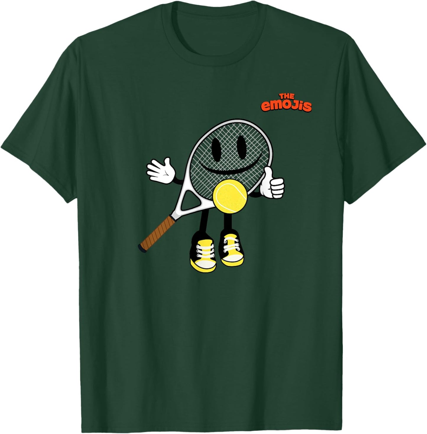 Emoji Tennis Racket Sports Thumb Up T-Shirt - T-Shirt | Forest