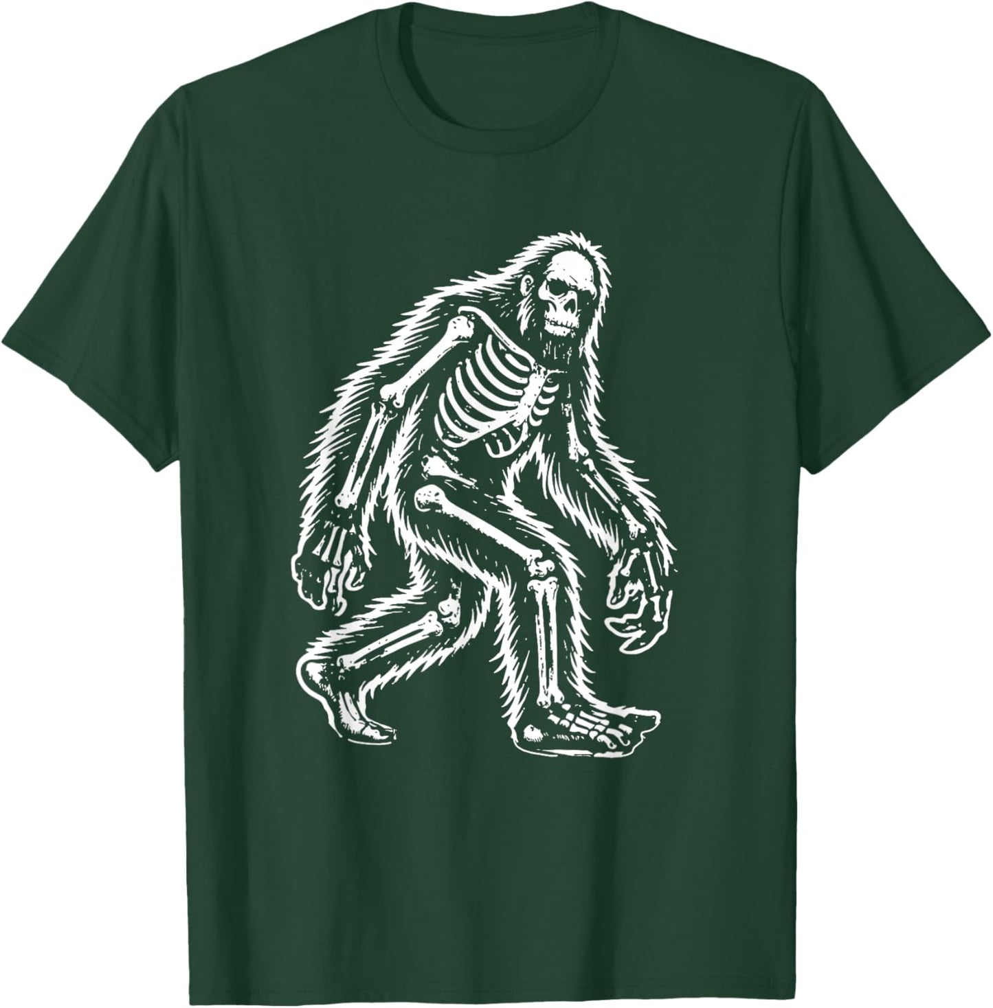 Funny Bigfoot Sasquatch Halloween skeleton men kids T-Shirt - T-Shirt | Forest