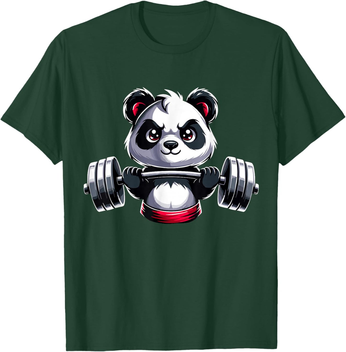 Panda Workout Fitness Gym Bodybuilder Weightlifting T-Shirt - T-Shirt | Forest