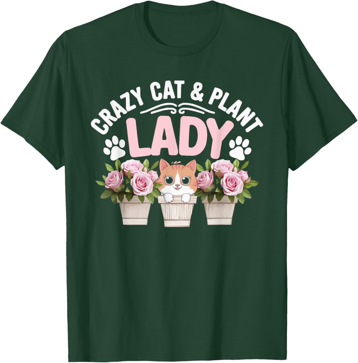 Gardening Cat Kitty Meow Animal Pet Garden Lover Gardener T-Shirt - T-Shirt | Forest