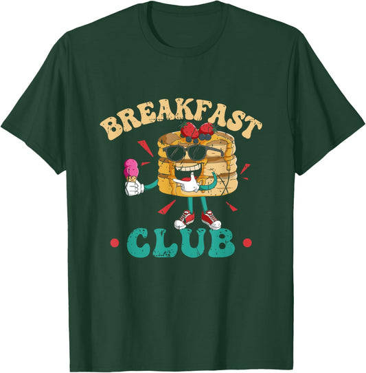 Breakfast Club Retro Vintage Pancake Aesthetic Brunch T-Shirt - T-Shirt | Forest
