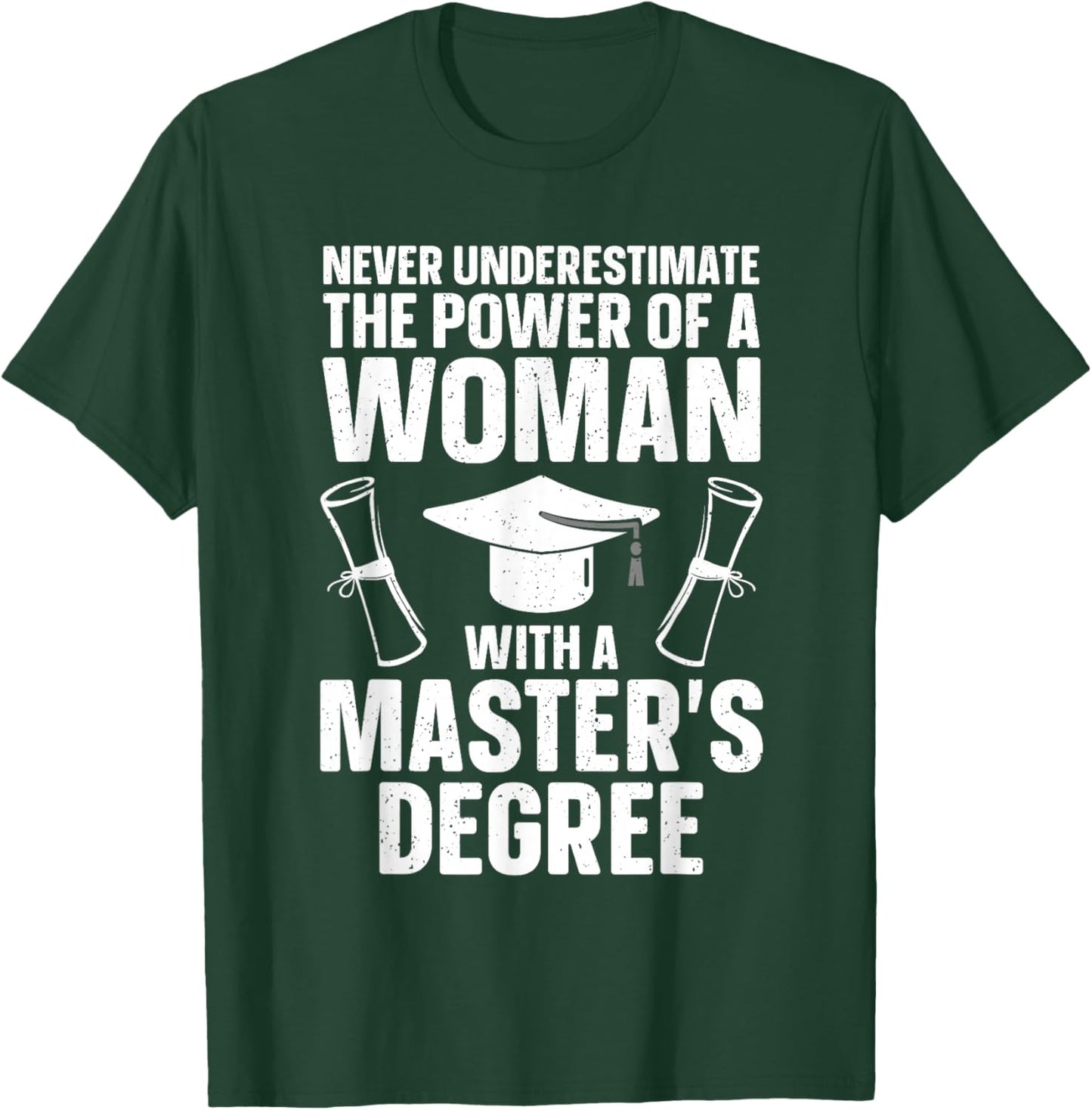 Masters Degree Graduation Art Girls Masters Degree T-Shirt - T-Shirt | Forest
