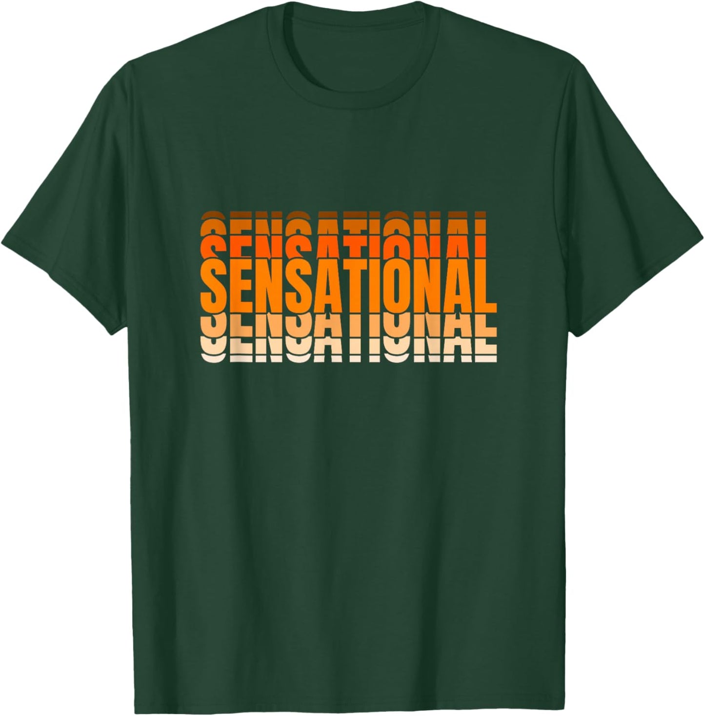 Orange and Brown Sensational Orange Brown Color Graphic T-Shirt - T-Shirt | Forest