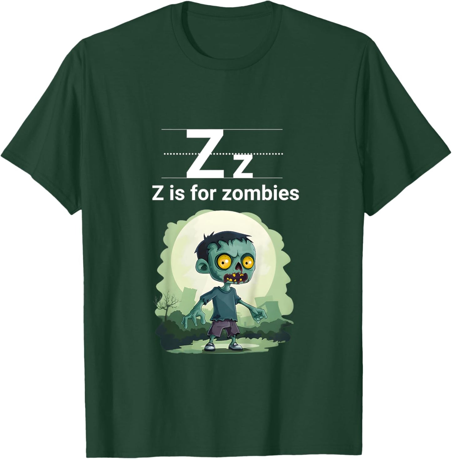Kids Halloween Zombie Z is for Zombies for Kids T-Shirt - T-Shirt | Forest