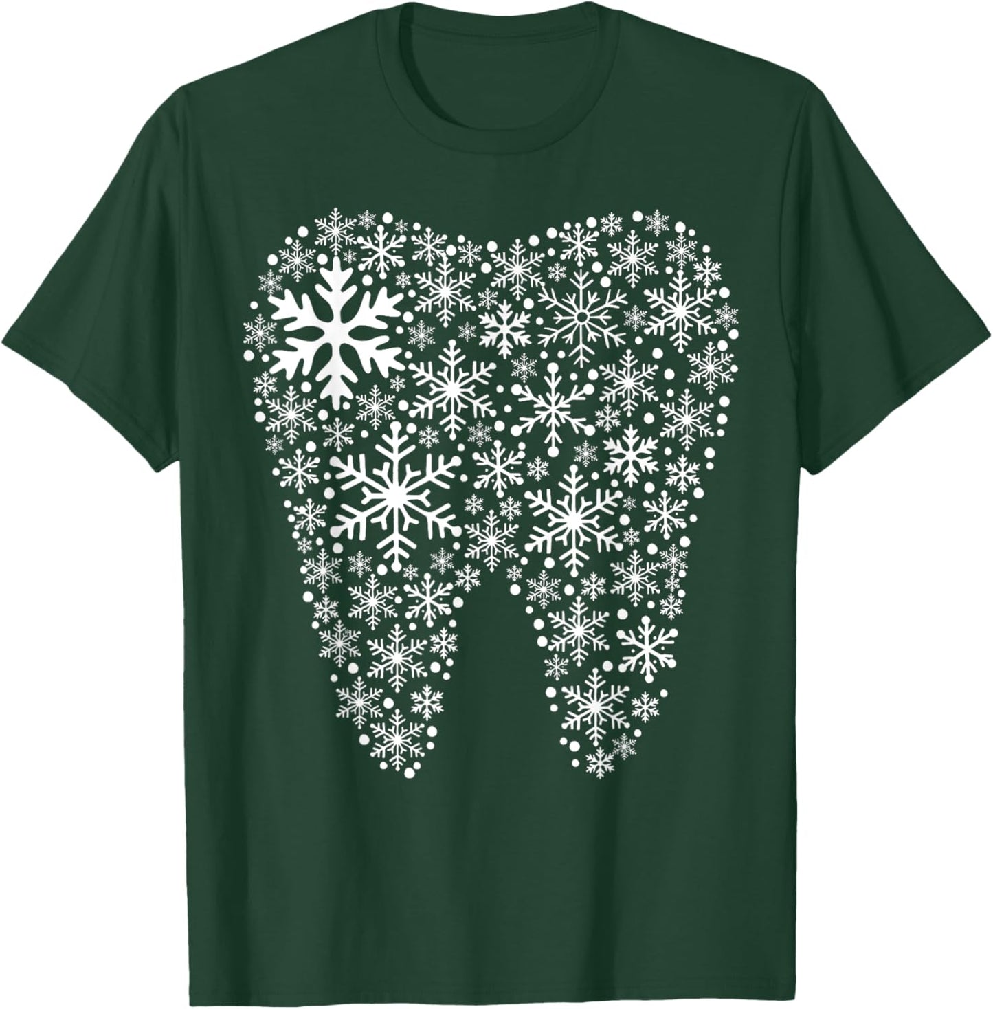 Dental Squad Christmas Snowflake Tooth Dental Assistant T-Shirt - T-Shirt | Forest
