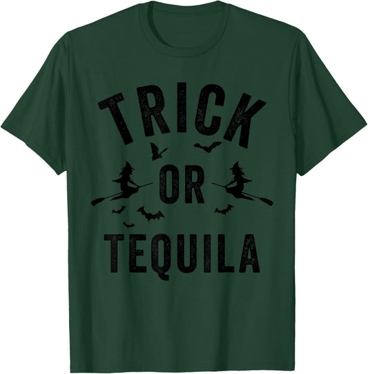 Women Graphic Trick or Tequila Halloween Witch DIY Costume T-Shirt - T-Shirt | Forest