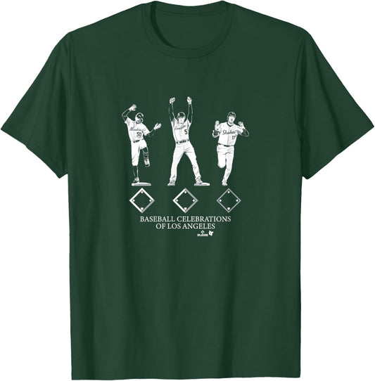 Ohtani, Betts, & Freeman - Dance Celebrations - LA Baseball T-Shirt - T-Shirt | Forest