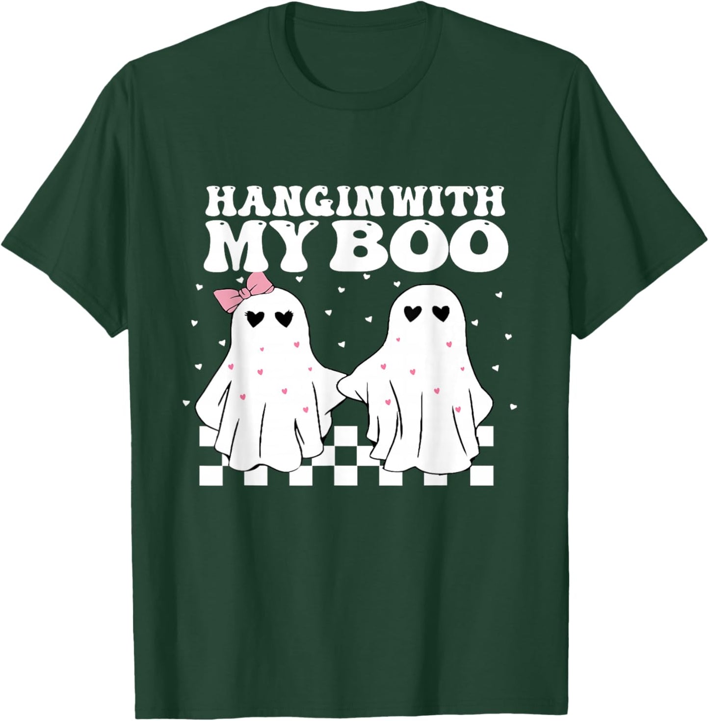 Hangin' With my Boo Couples Halloween Adult Costume His her T-Shirt - T-Shirt | Forest