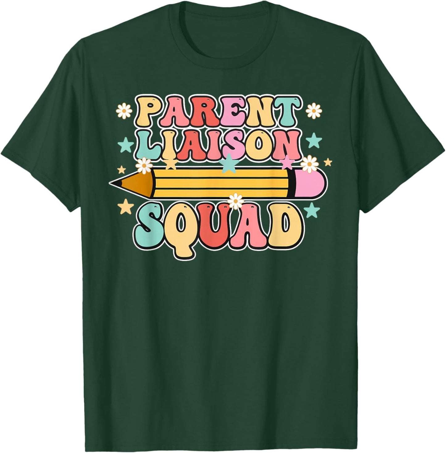 School Parent Liaison Squad Retro Back to School T-Shirt - T-Shirt | Forest