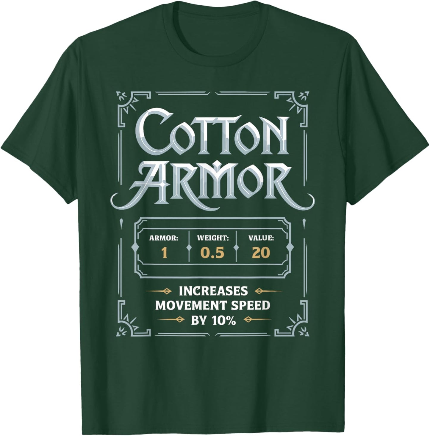 RPG Geek PC Game MMORPG Costume Roleplay Gaming Cotton Armor T-Shirt - T-Shirt | Forest