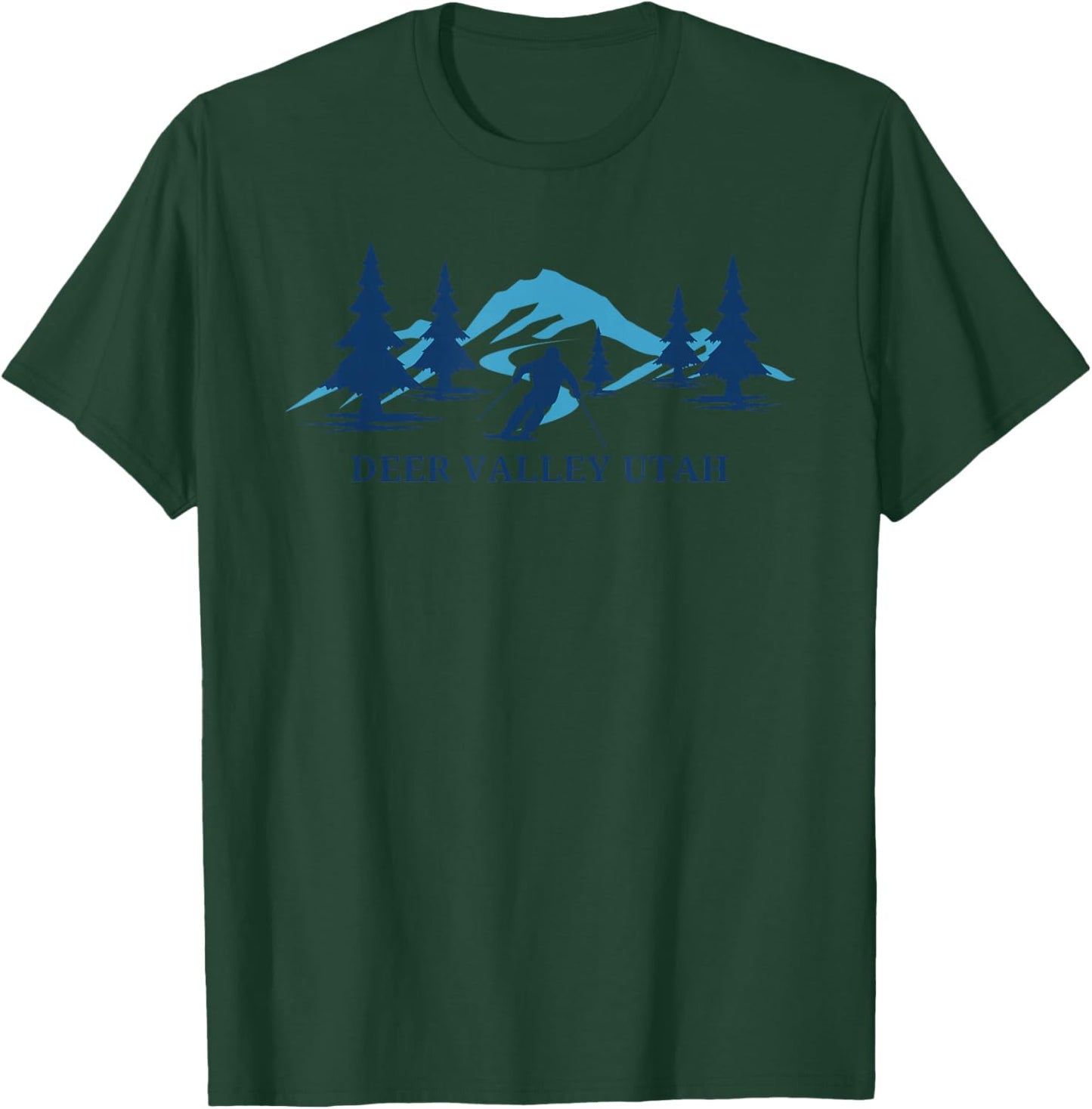Deer Valley Utah Ski Resort Mountains T-Shirt - T-Shirt | Forest