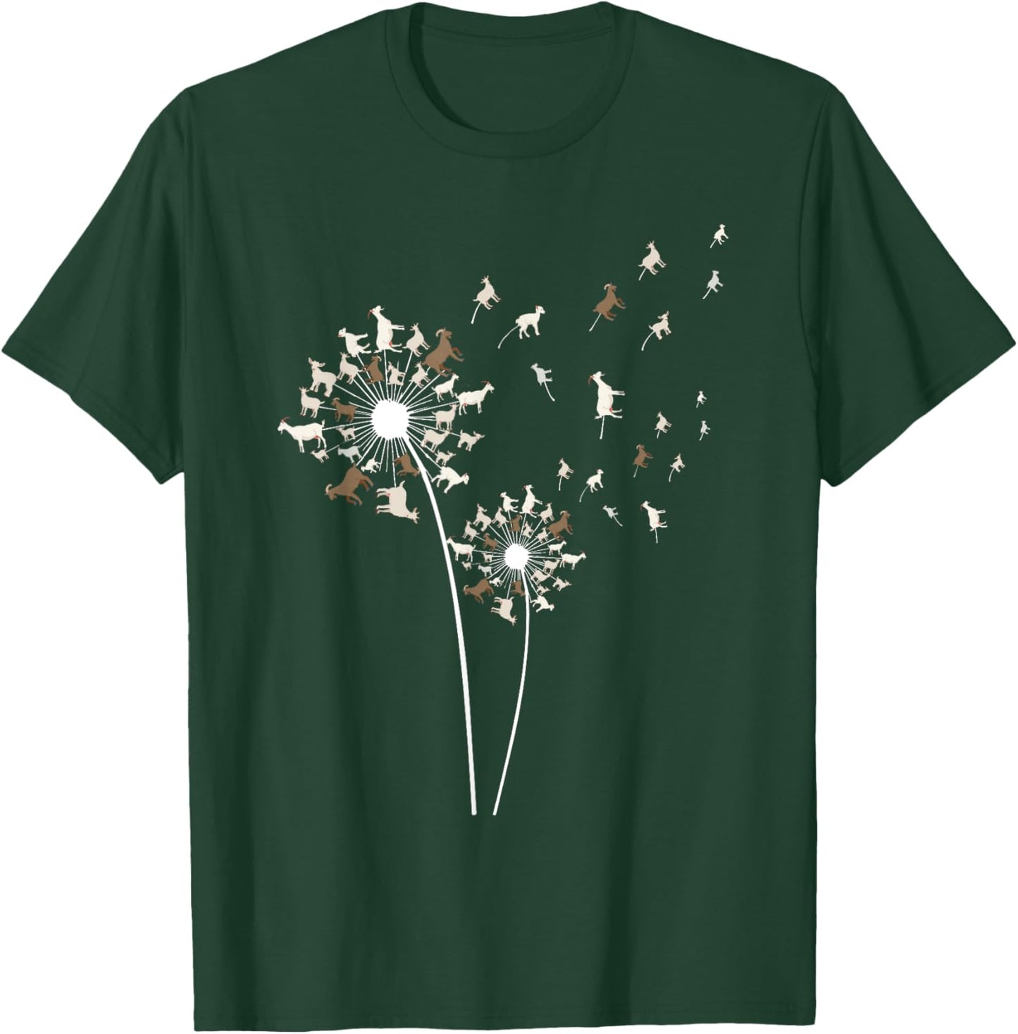 Cute Goat Design Women Farmer Domestic Goat Lovers T-Shirt - T-Shirt | Forest
