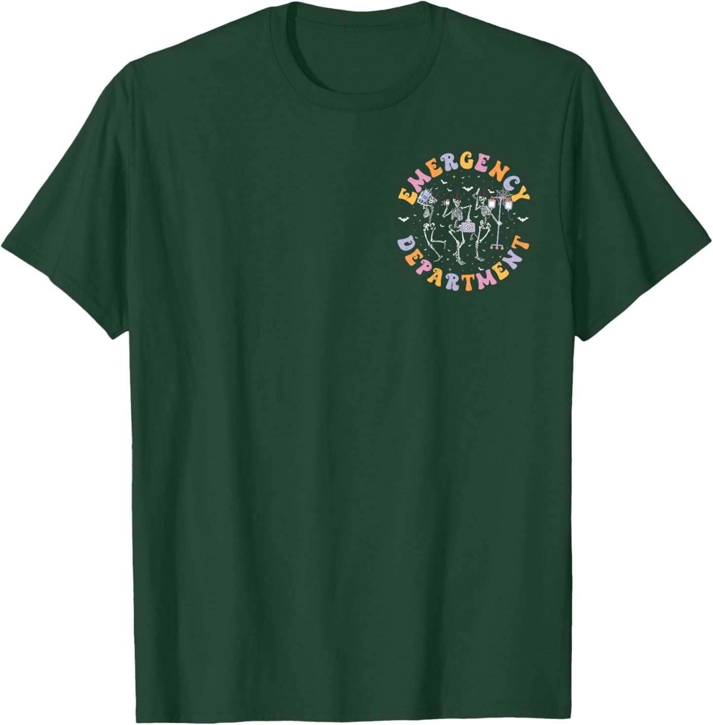Emergency Department Halloween Skeleton ER Nurse Halloween T-Shirt - T-Shirt | Forest