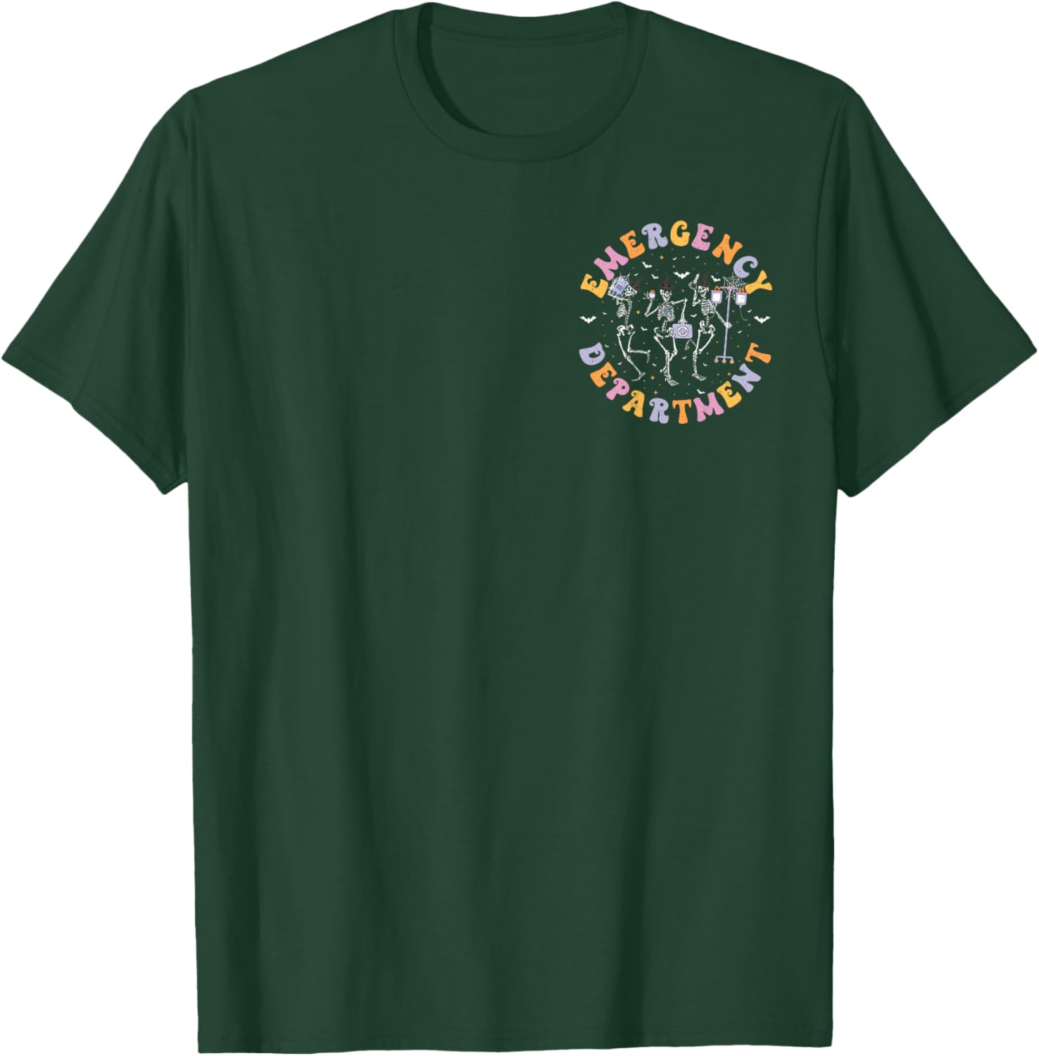 Emergency Department Halloween Skeleton ER Nurse Halloween T-Shirt - T-Shirt | Forest