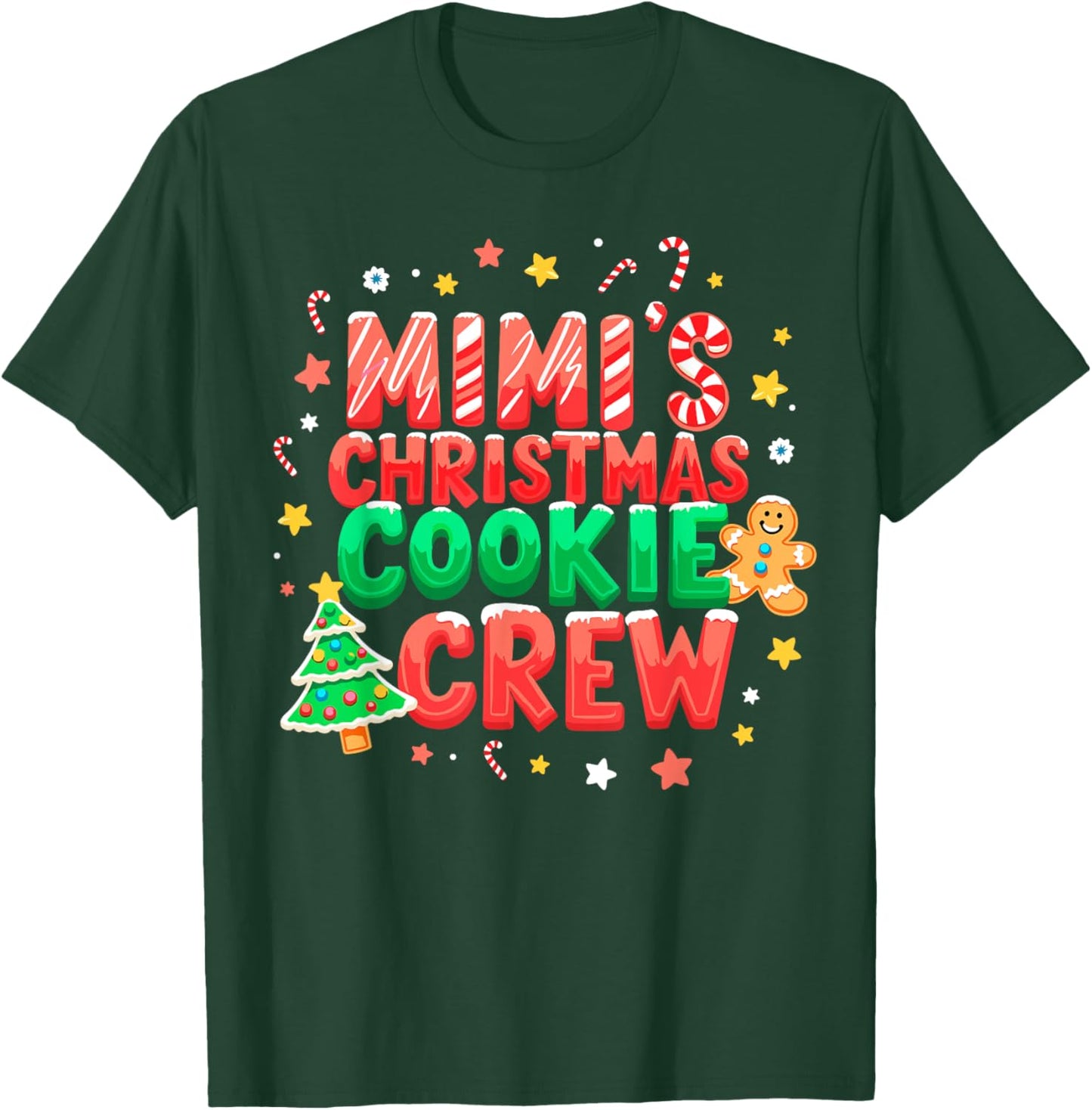 Mimi's Christmas Cookie Baking Crew Funny Xmas Party T-Shirt - T-Shirt | Forest