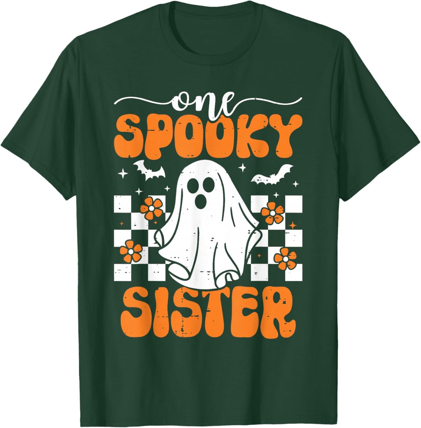 One Spooky Sister Matching Family Halloween Costumes T-Shirt - T-Shirt | Forest