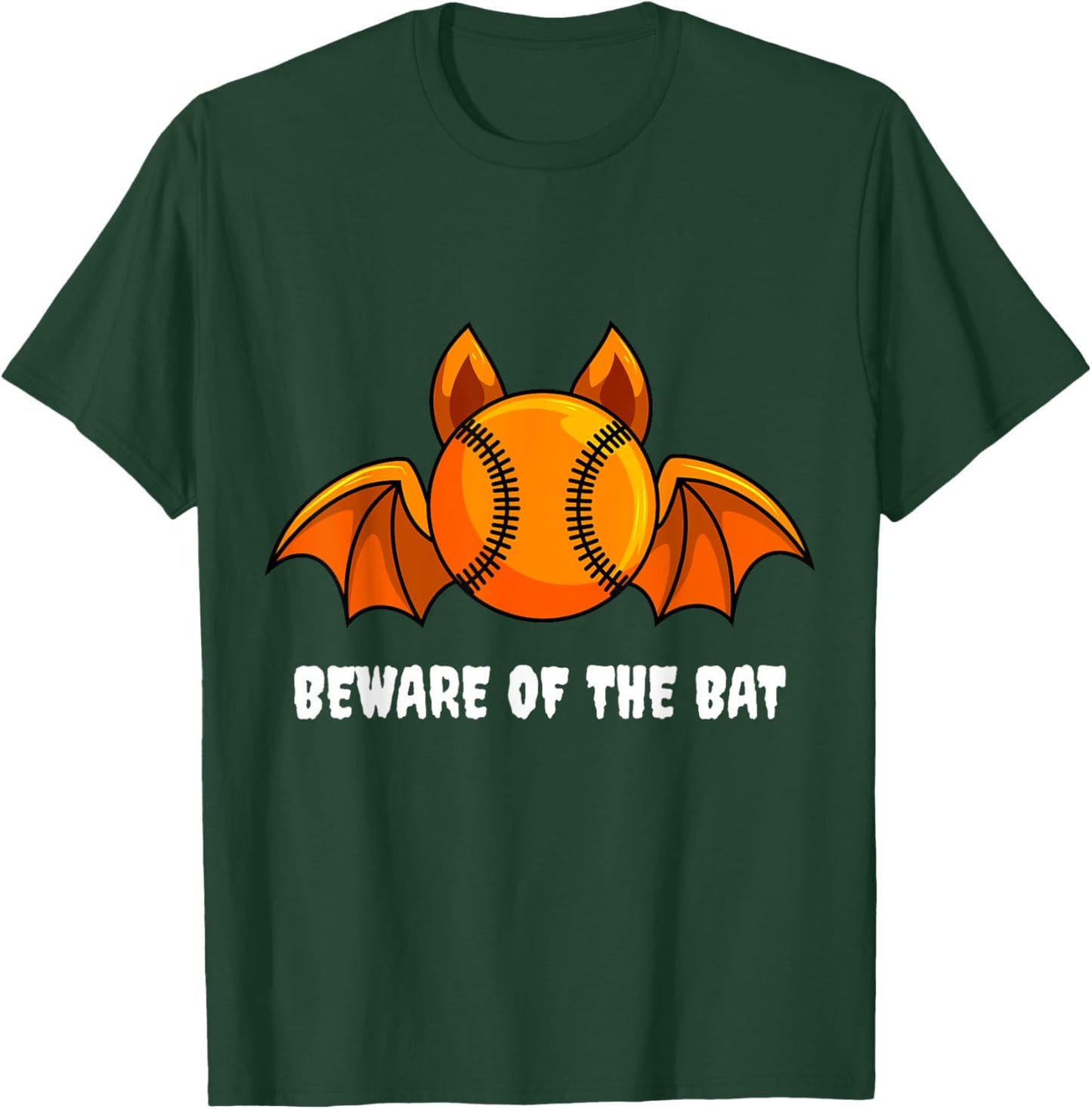 Beware Of The Bat Halloween Baseball Player Lover Softball T-Shirt - T-Shirt | Forest