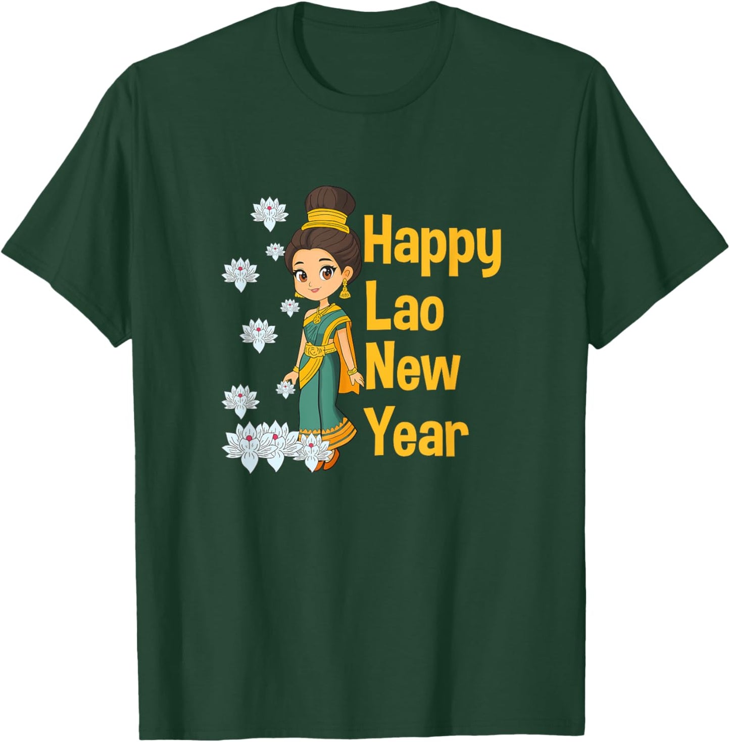 Laos Lao Laotian Happy Lao New Year Pim Mai Lao T-Shirt - T-Shirt | Forest