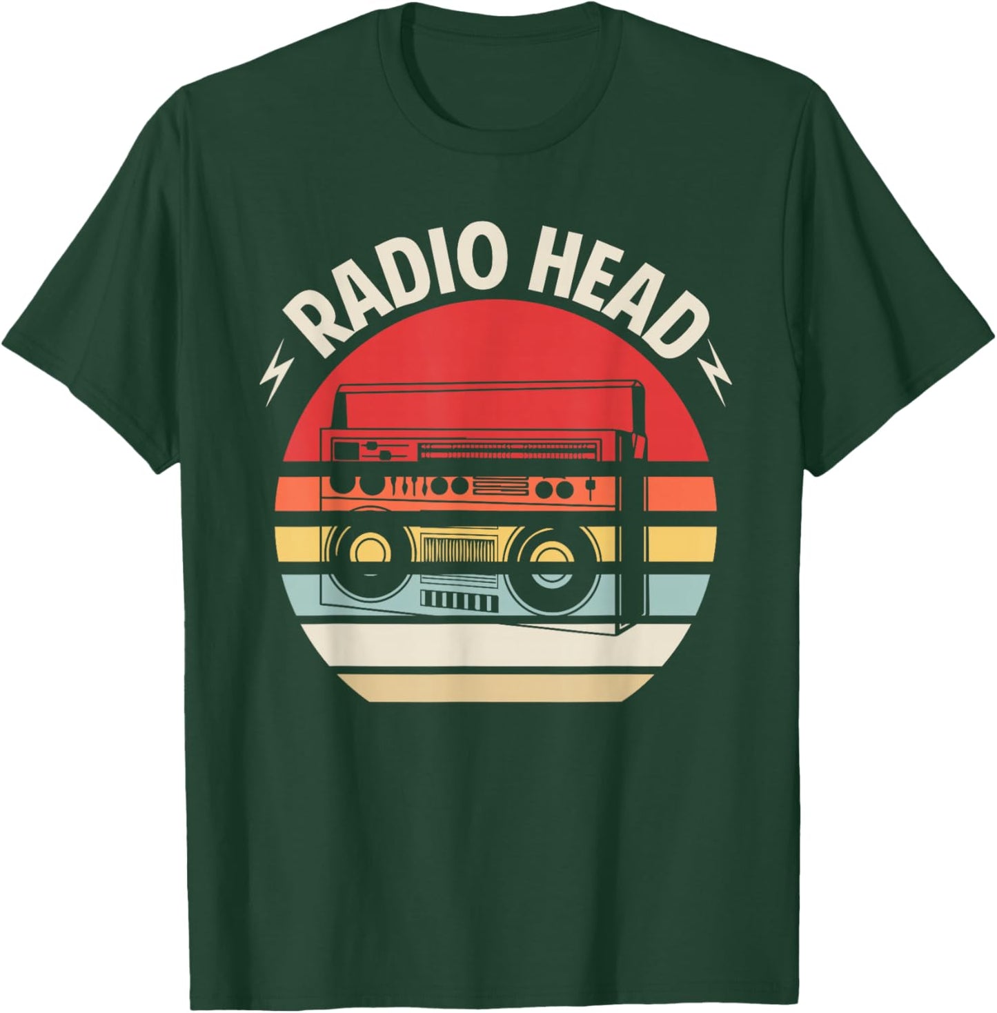 Retro Vintage Radio Head T-Shirt - T-Shirt | Forest