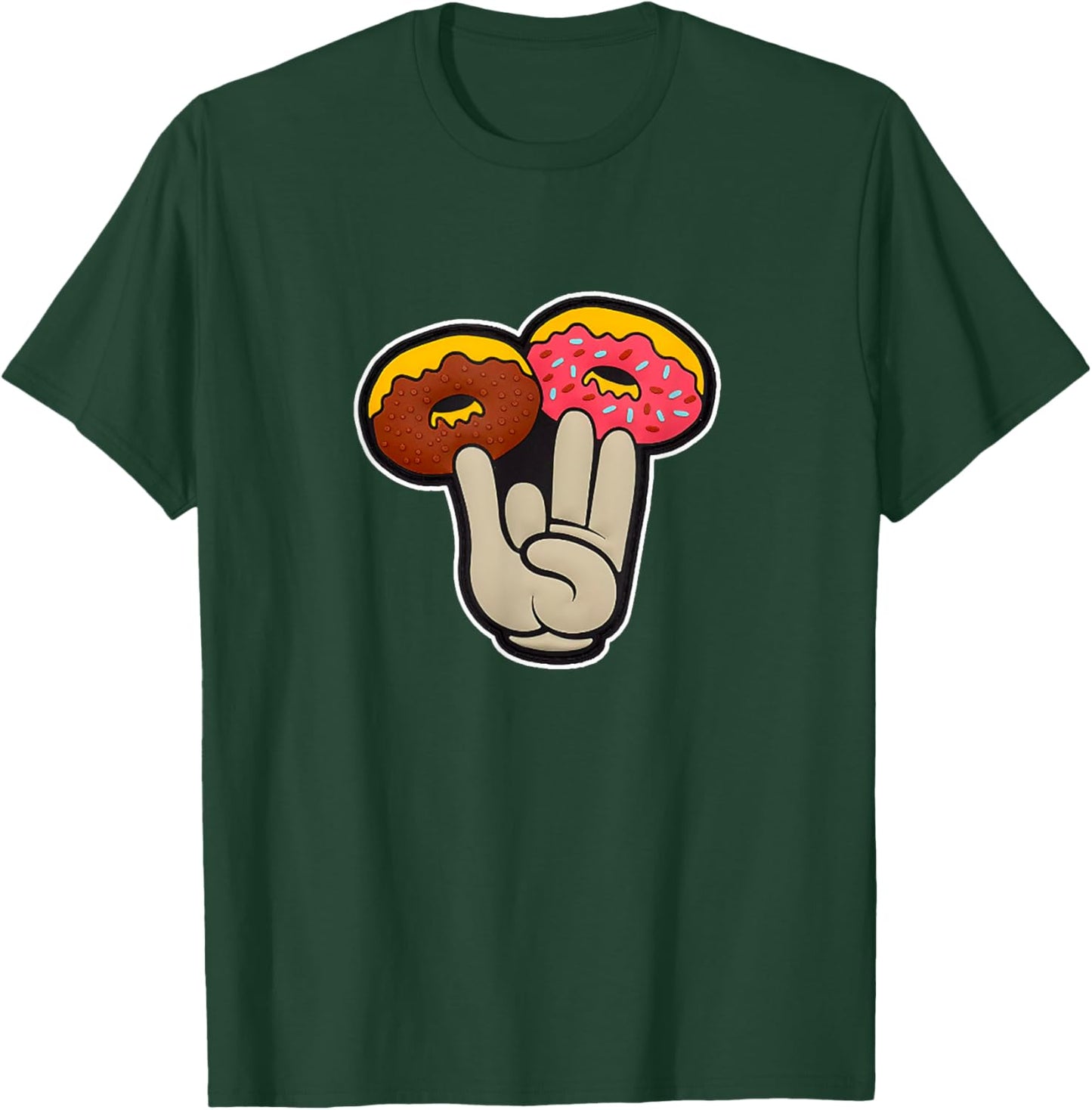 Donuts - Three Finger Donuts T-Shirt - T-Shirt | Forest