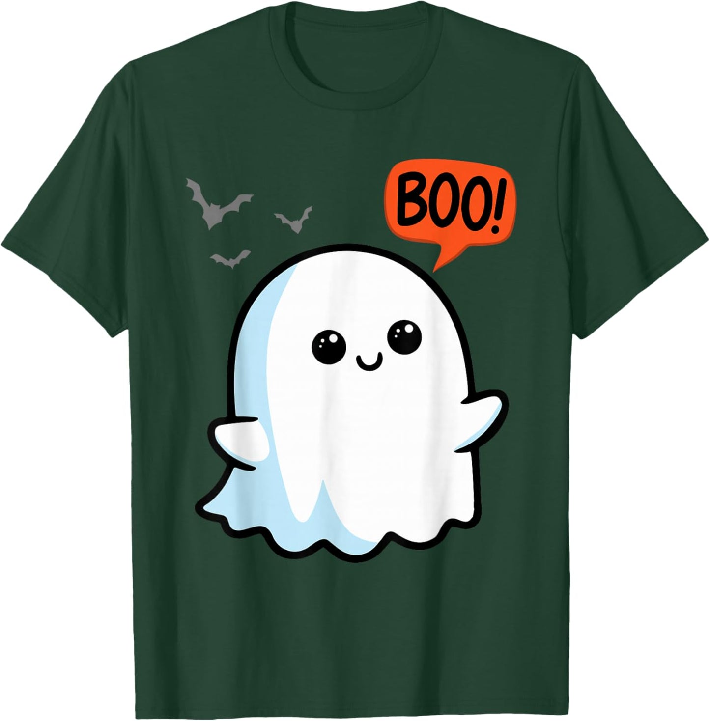 Ghost Saying Boo Spooky Halloween Cute toddler boys girls T-Shirt - T-Shirt | Forest