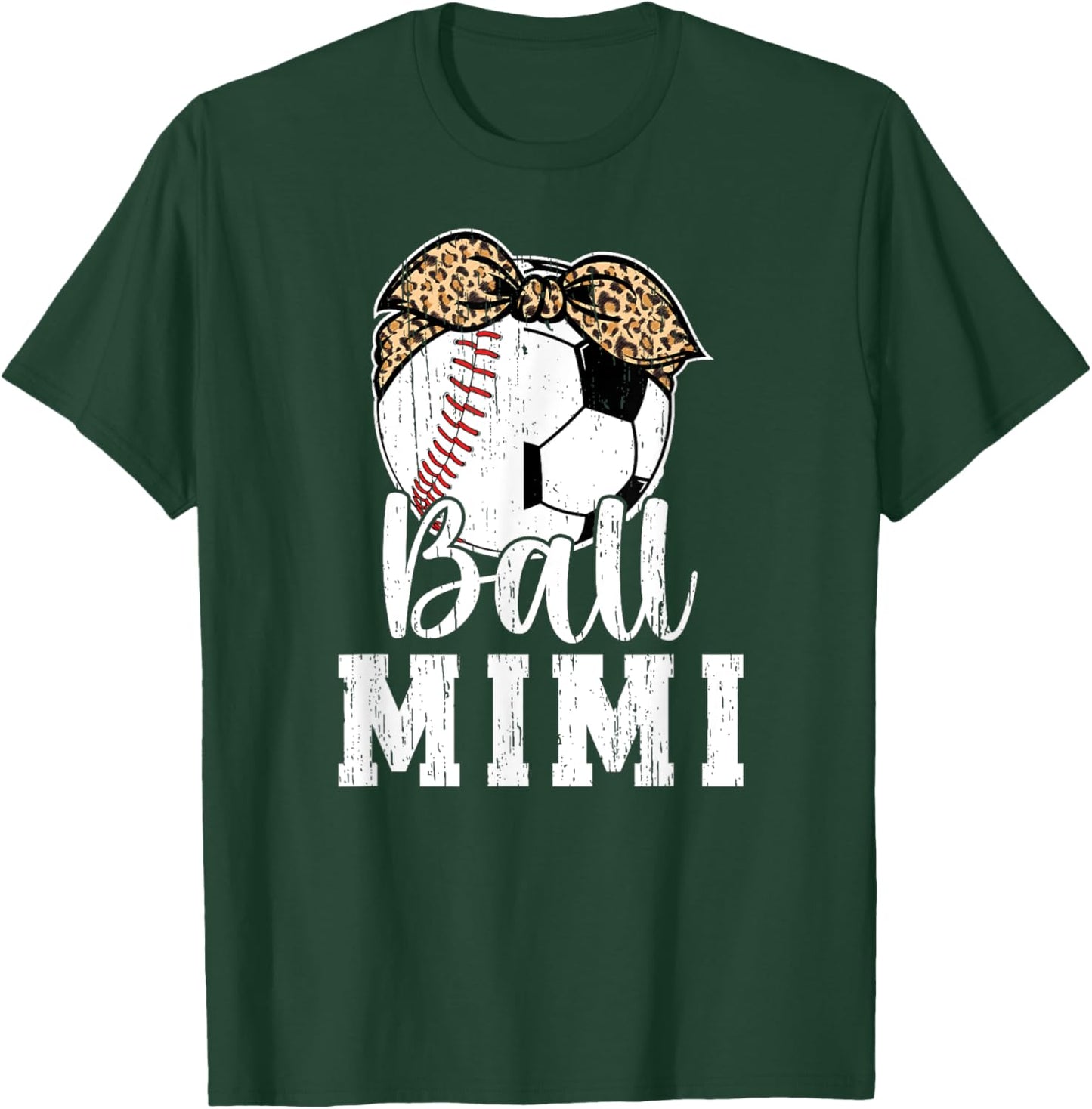 Ball Mimi Grandma Baseball Soccer Mimi T-Shirt - T-Shirt | Forest