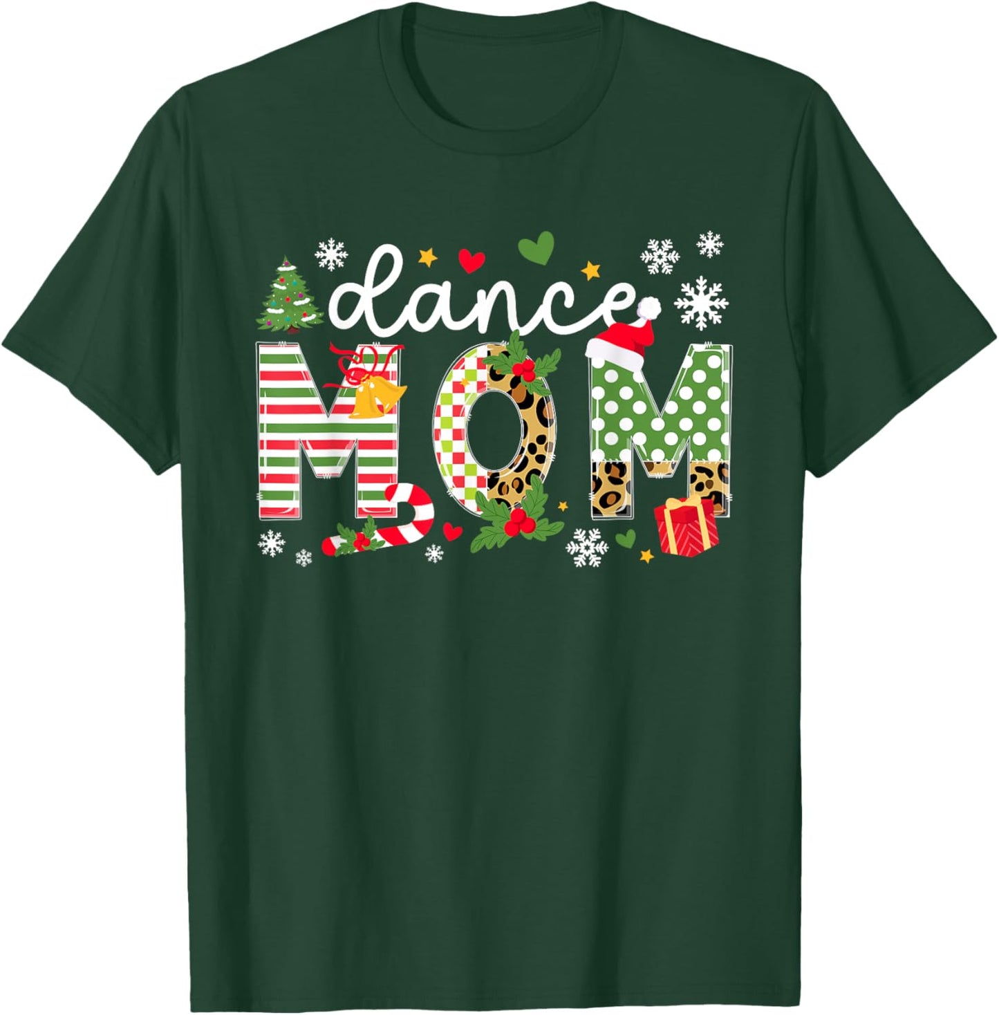 Dance Mom Christmas Dancer Mom Xmas Party T-Shirt - T-Shirt | Forest