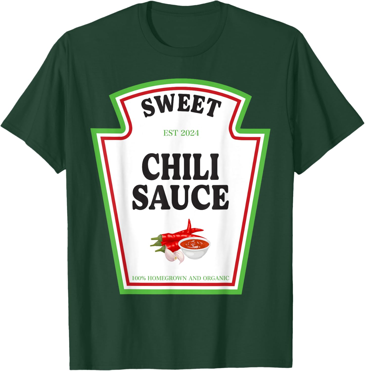 Sweet Chili Sauce Condiment Spice Costume Party Matching T-Shirt - T-Shirt | Forest