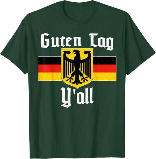 Oktoberfest German Eagle Flag Prost Guten Tag Y'all T-Shirt - T-Shirt | Forest