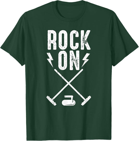 Best Curling Art Women Stone Sport Curling Player T-Shirt - T-Shirt | Forest