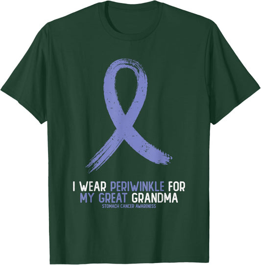 I Wear Periwinkle For My Great Grandma Stomach Cancer T-Shirt - T-Shirt | Forest