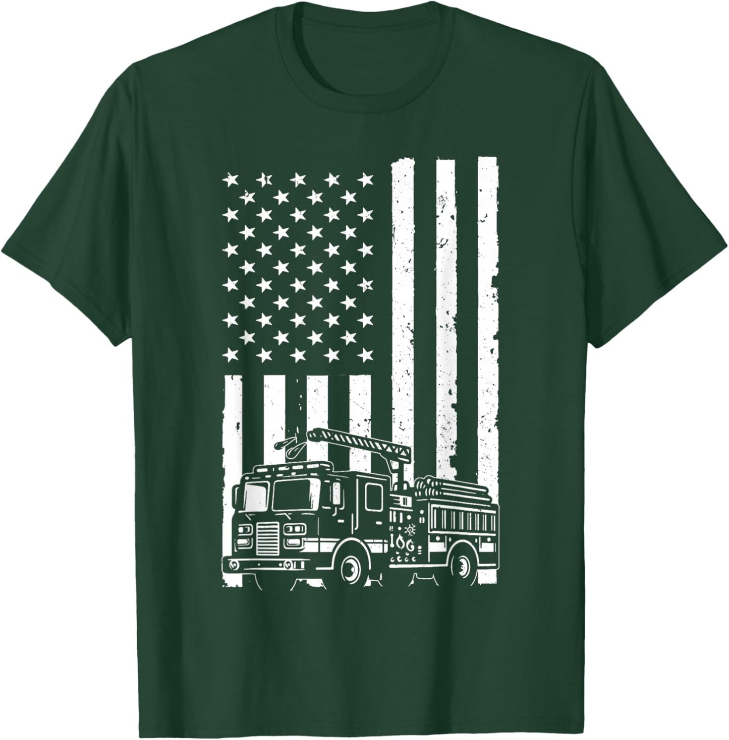 Funny Firefighter Design Women Fireman Firefighter T-Shirt - T-Shirt | Forest