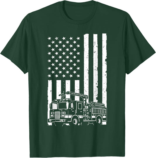 Funny Firefighter Design Women Fireman Firefighter T-Shirt - T-Shirt | Forest