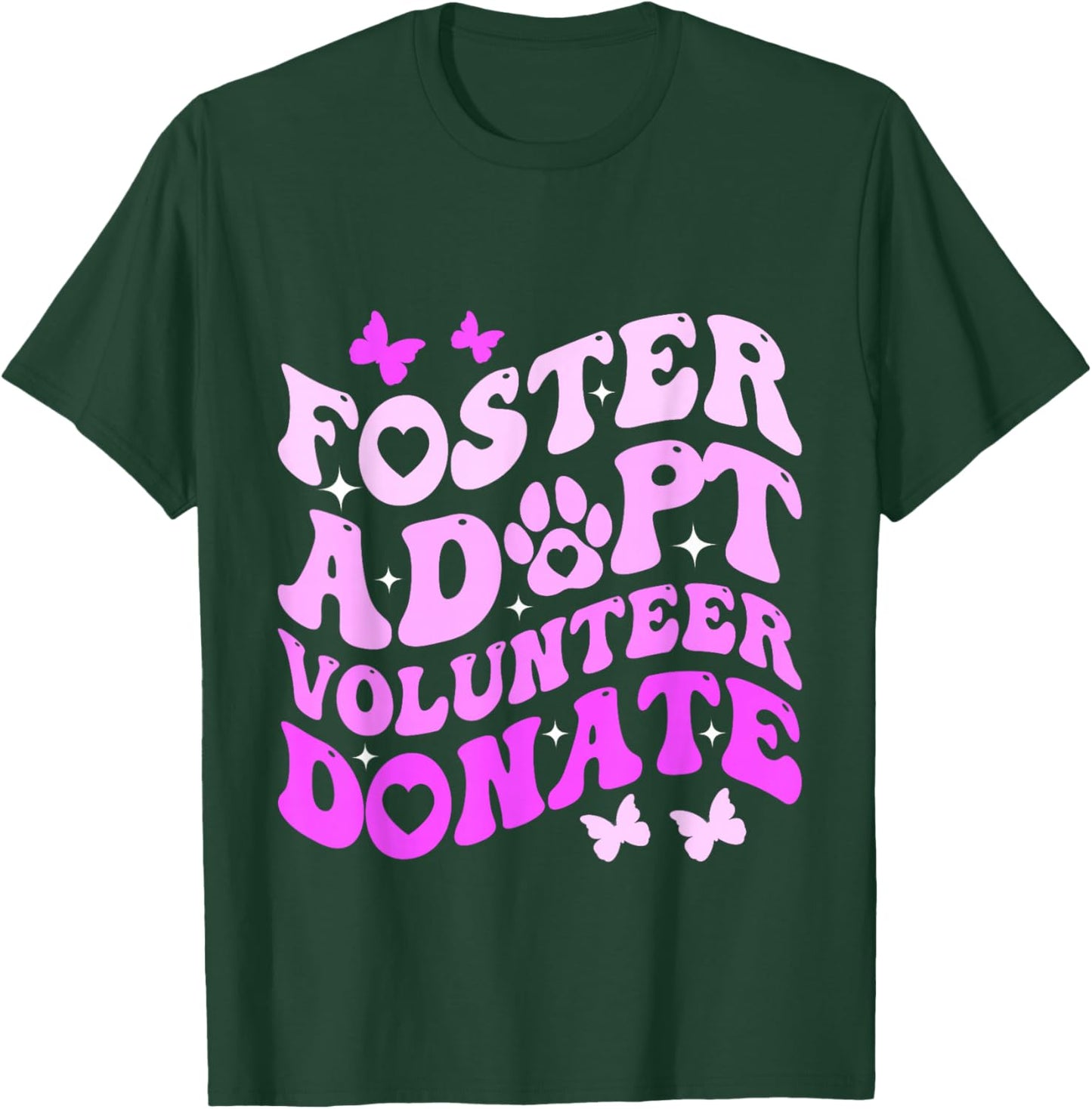 Groovy Foster Adopt Volunteer Donate Animal Rescue Dog Lover T-Shirt - T-Shirt | Forest