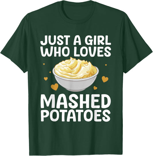Mashed Potato Art Girls Thanksgiving Mashed Potato T-Shirt - T-Shirt | Forest