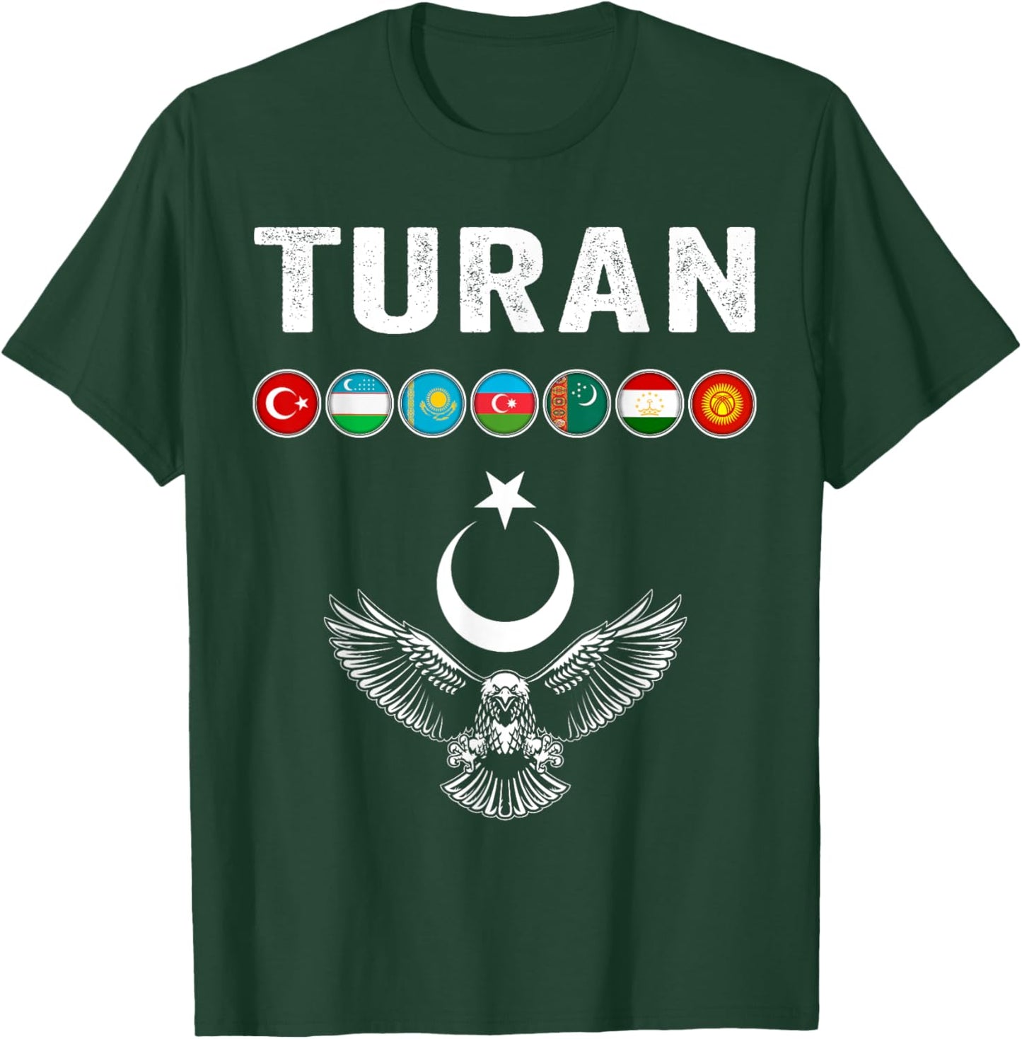 Turkiye,Kazakhstan,Gokturk,Turan,Turkey Flag,Turk Bayragi. T-Shirt - T-Shirt | Forest