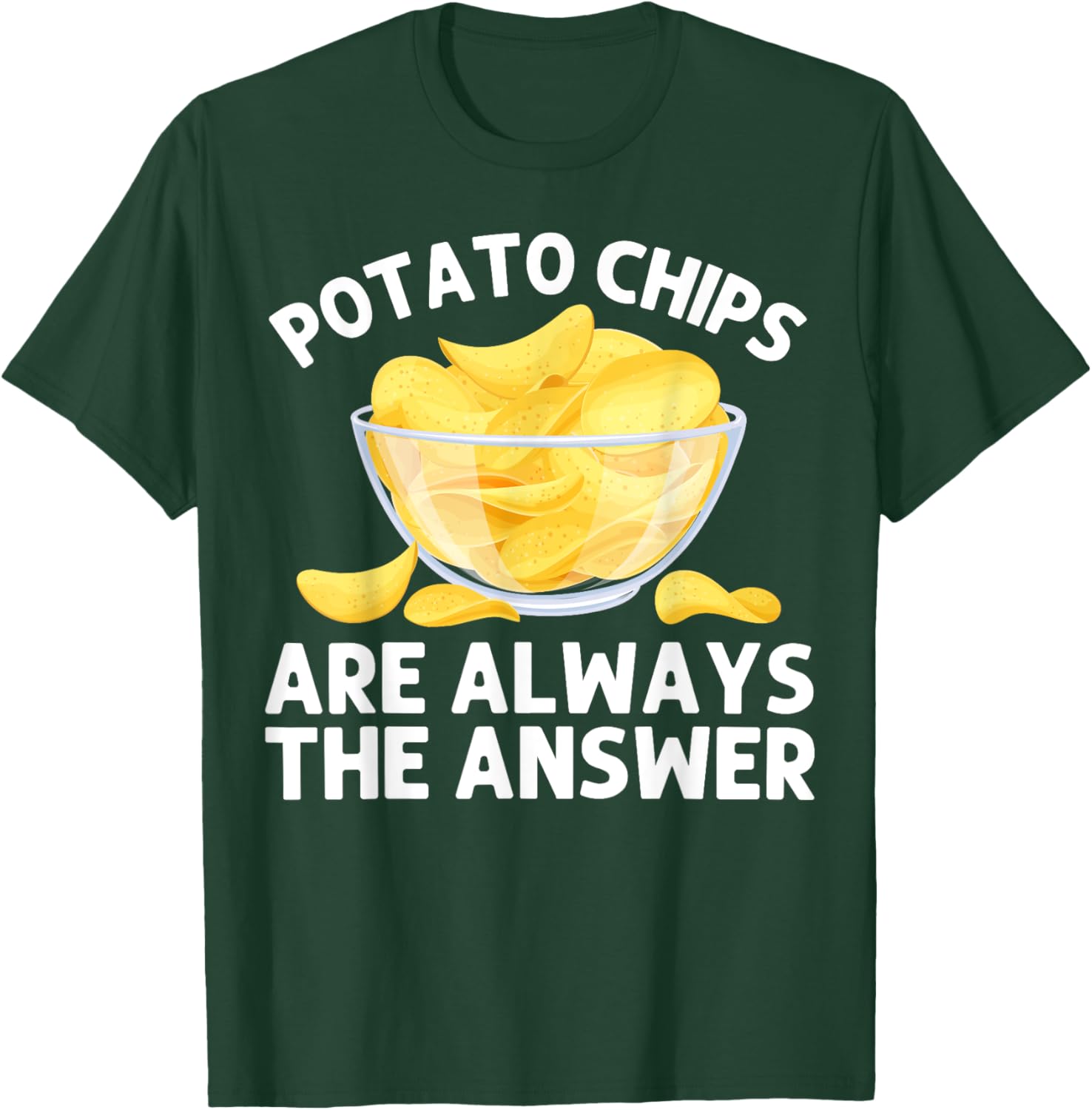 Funny Potato Chips Art Women Kids Bag Of Chips Lover T-Shirt - T-Shirt | Forest