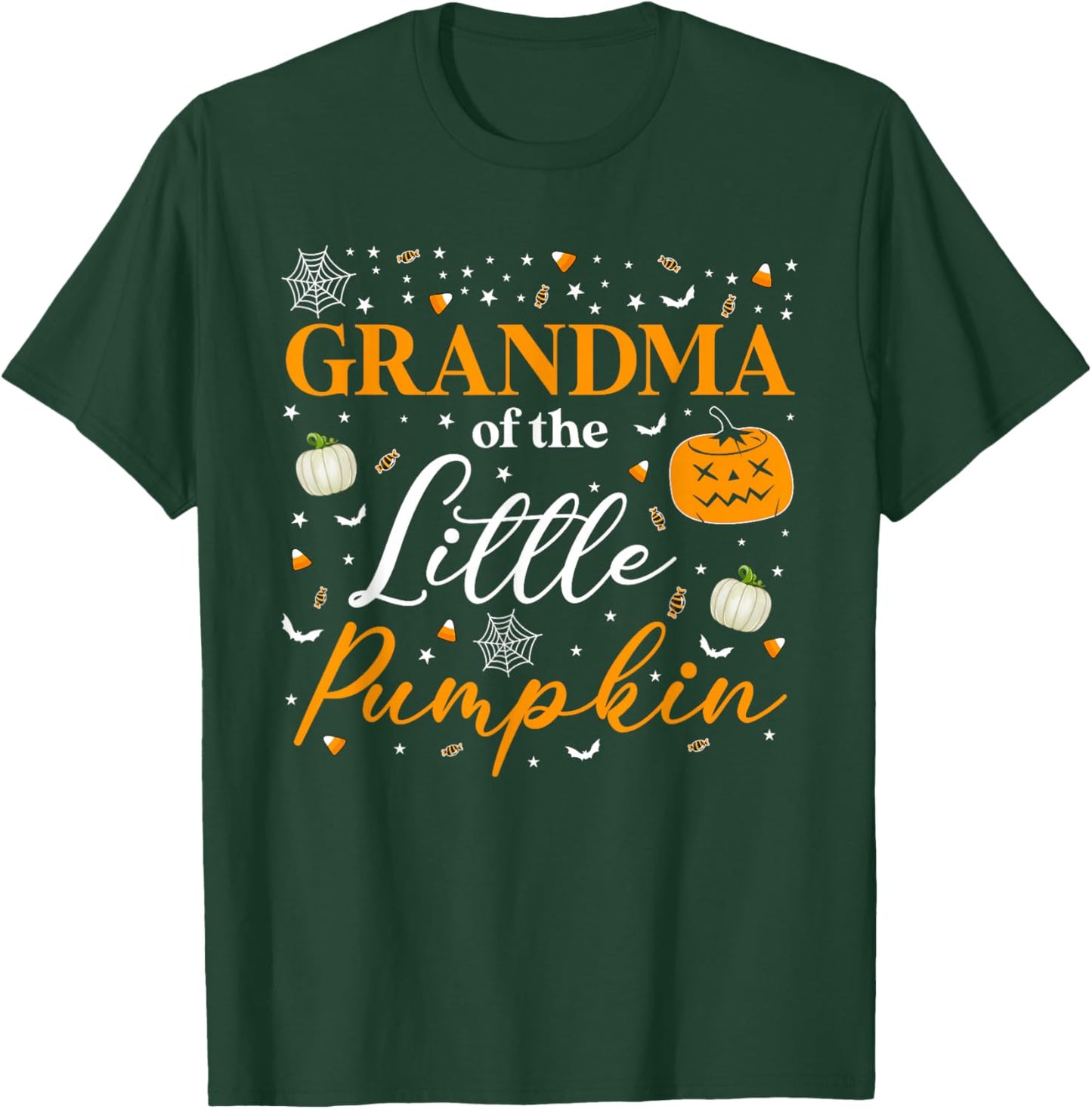 Grandma of The Little Pumpkin Family Matching Halloween T-Shirt - T-Shirt | Forest