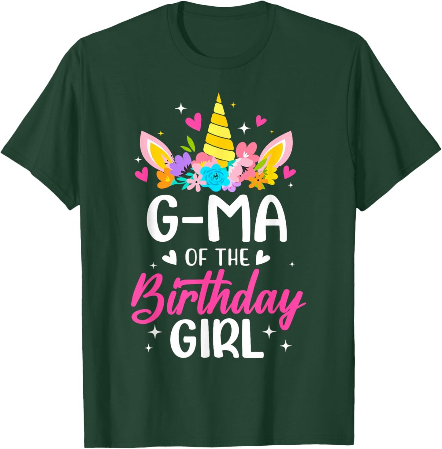 G-Ma Of The Birthday Girl Unicorn Bday Party Family T-Shirt - T-Shirt | Forest