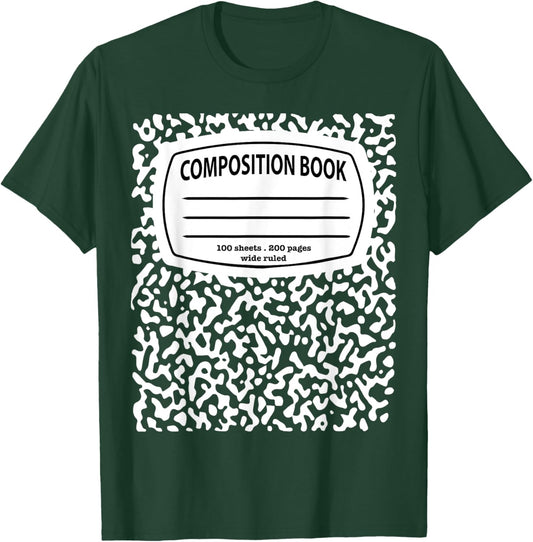 Composition Notebook Costume - Matching Group Halloween T-Shirt - T-Shirt | Forest