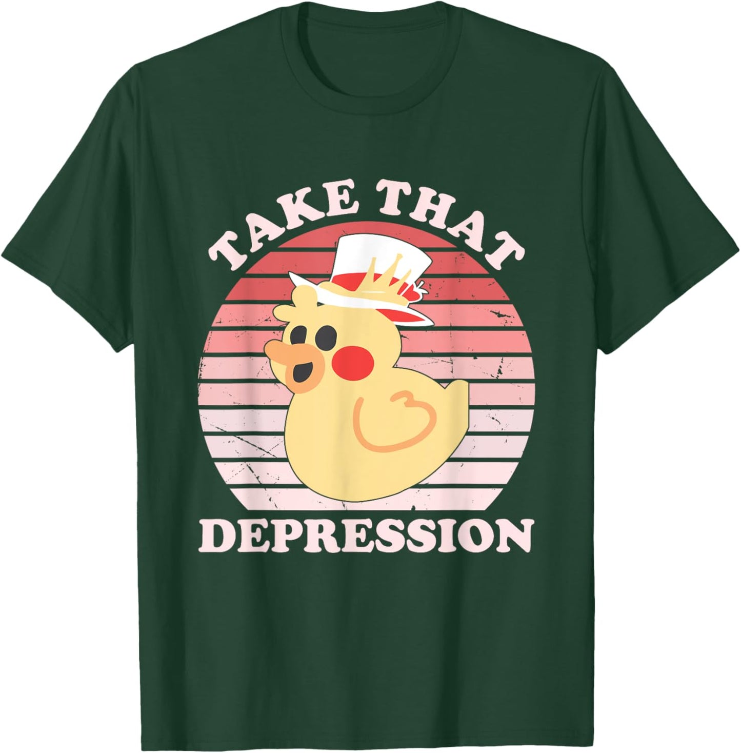 Take That Depression Duck Funny Vintage Design T-Shirt - T-Shirt | Forest