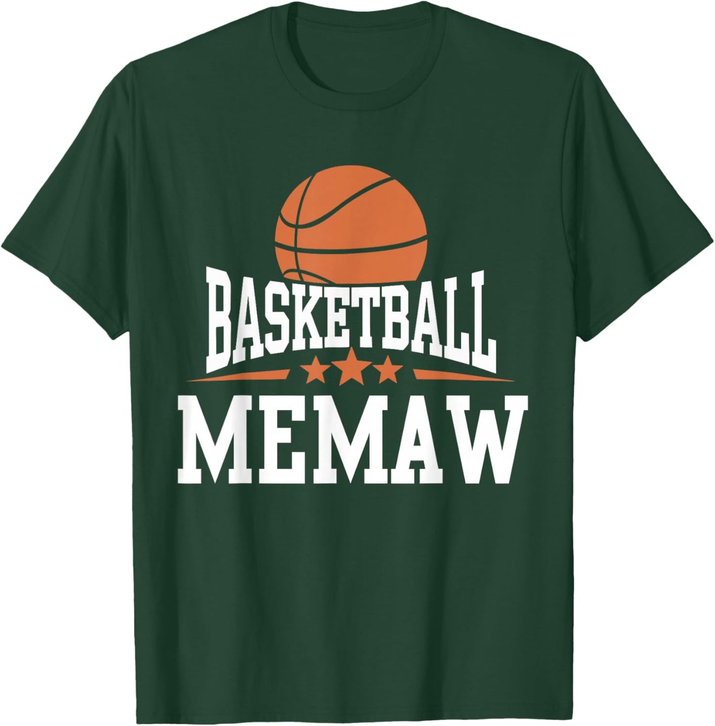 Basketball Memaw Sports Family Matching Basketball T-Shirt - T-Shirt | Forest