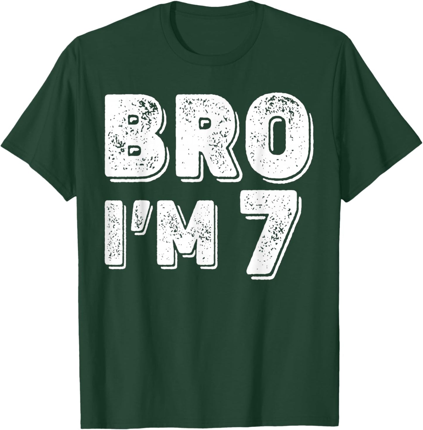 7th Birthday Boy Bro I’m 7 Year Old Boys Kids Seven Bday T-Shirt - T-Shirt | Forest