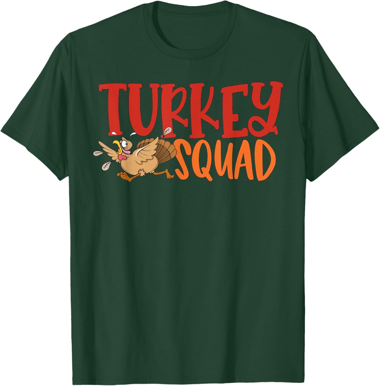 Turkey Trot Squad Funny Thanksgiving Running 2024 Matching T-Shirt - T-Shirt | Forest